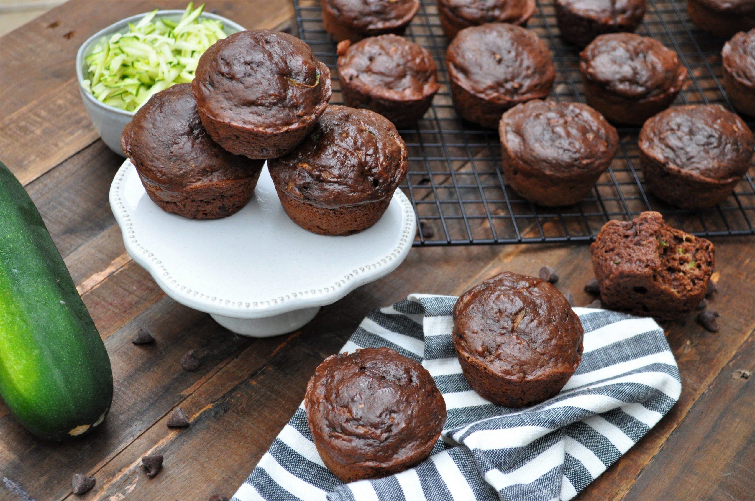 Double Chocolate Zucchini Muffins — Featherstone Nutrition