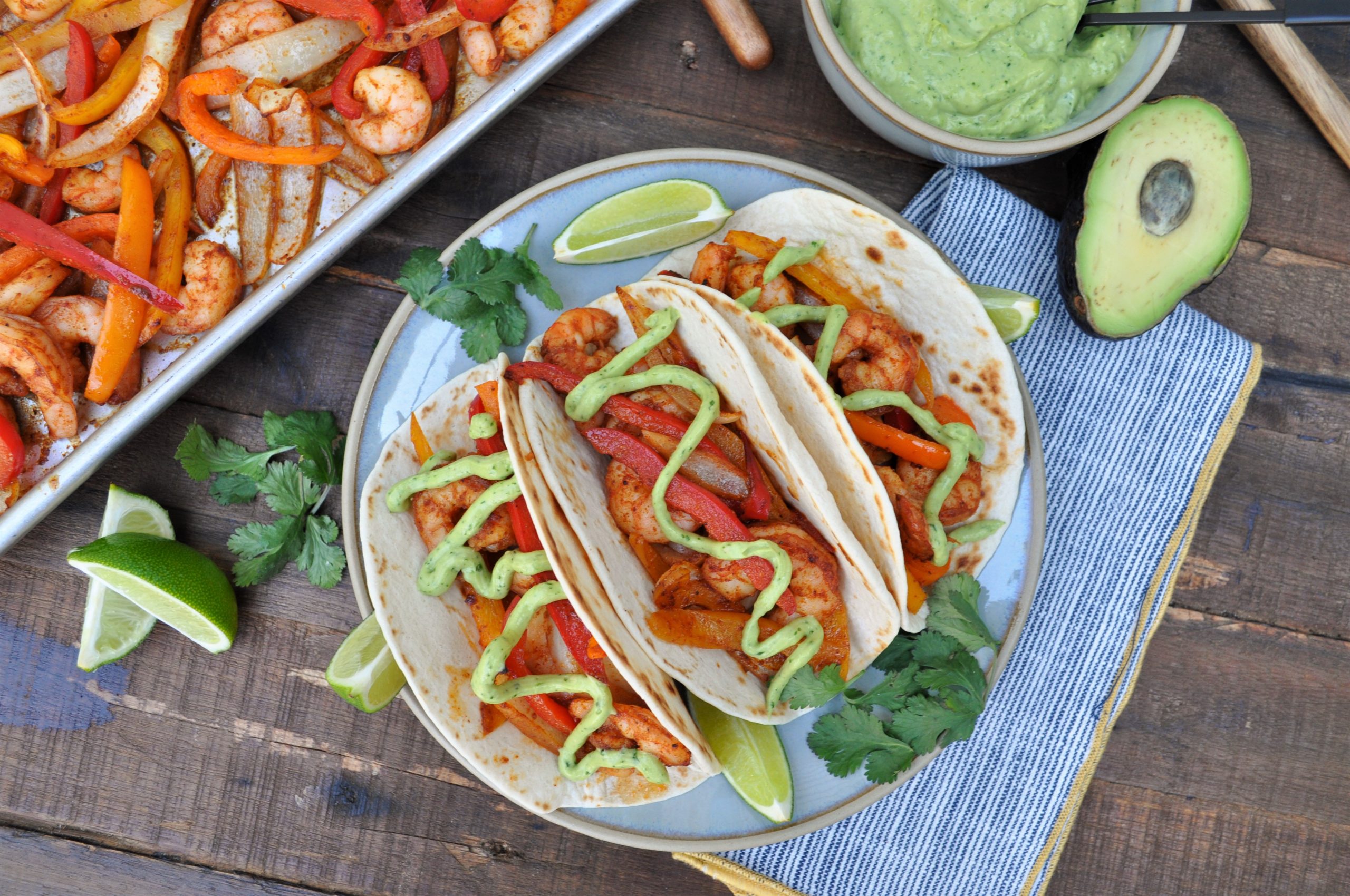 Sheet Pan Shrimp Fajitas — Featherstone Nutrition