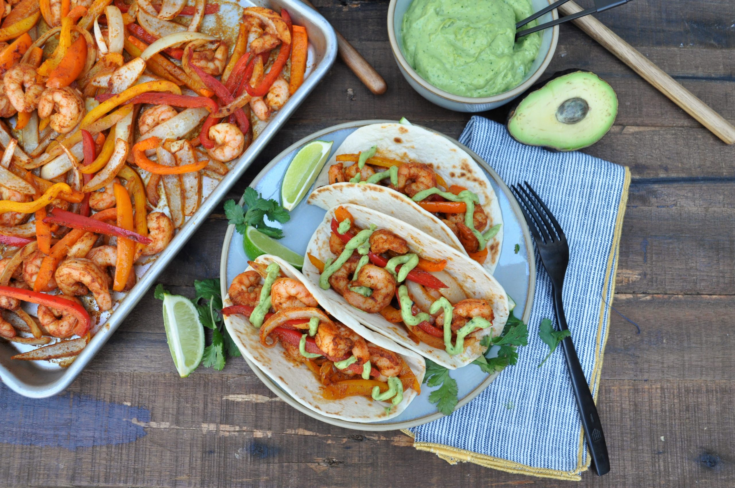 Sheet Pan Shrimp Fajitas — Featherstone Nutrition