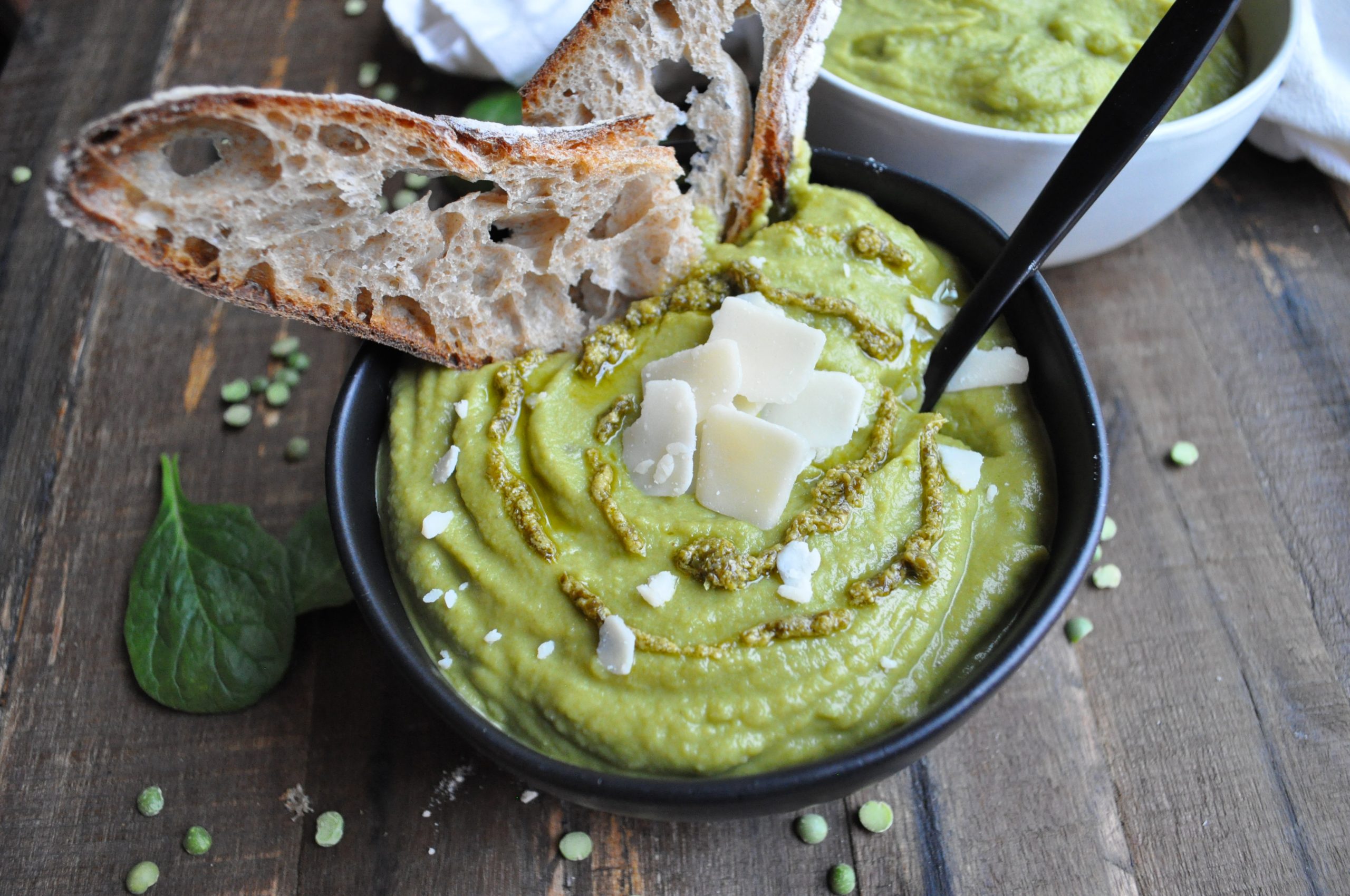 Pesto Split Pea Soup — Featherstone Nutrition