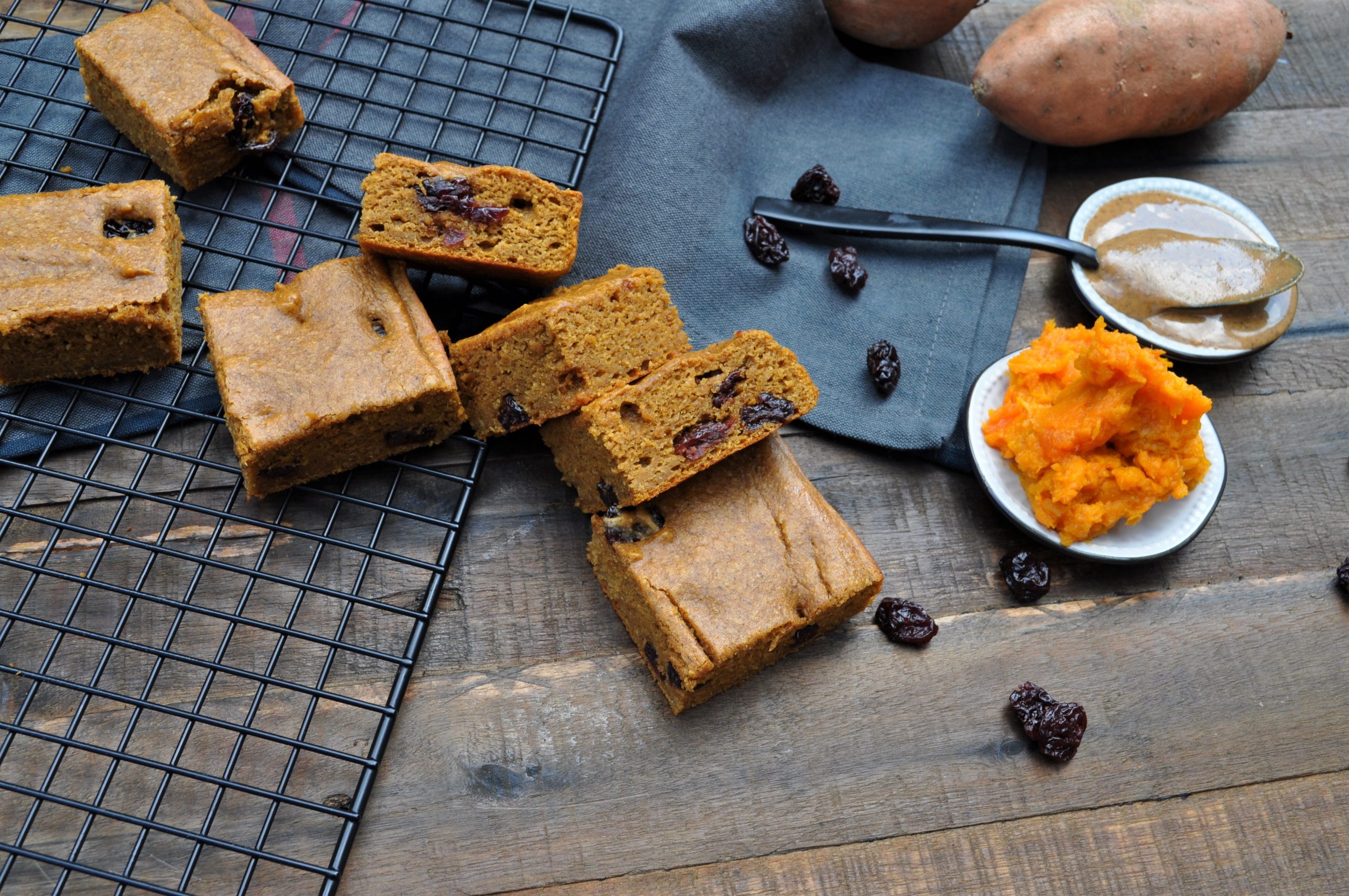 Sweet Potato Almond Butter Bars — Featherstone Nutrition