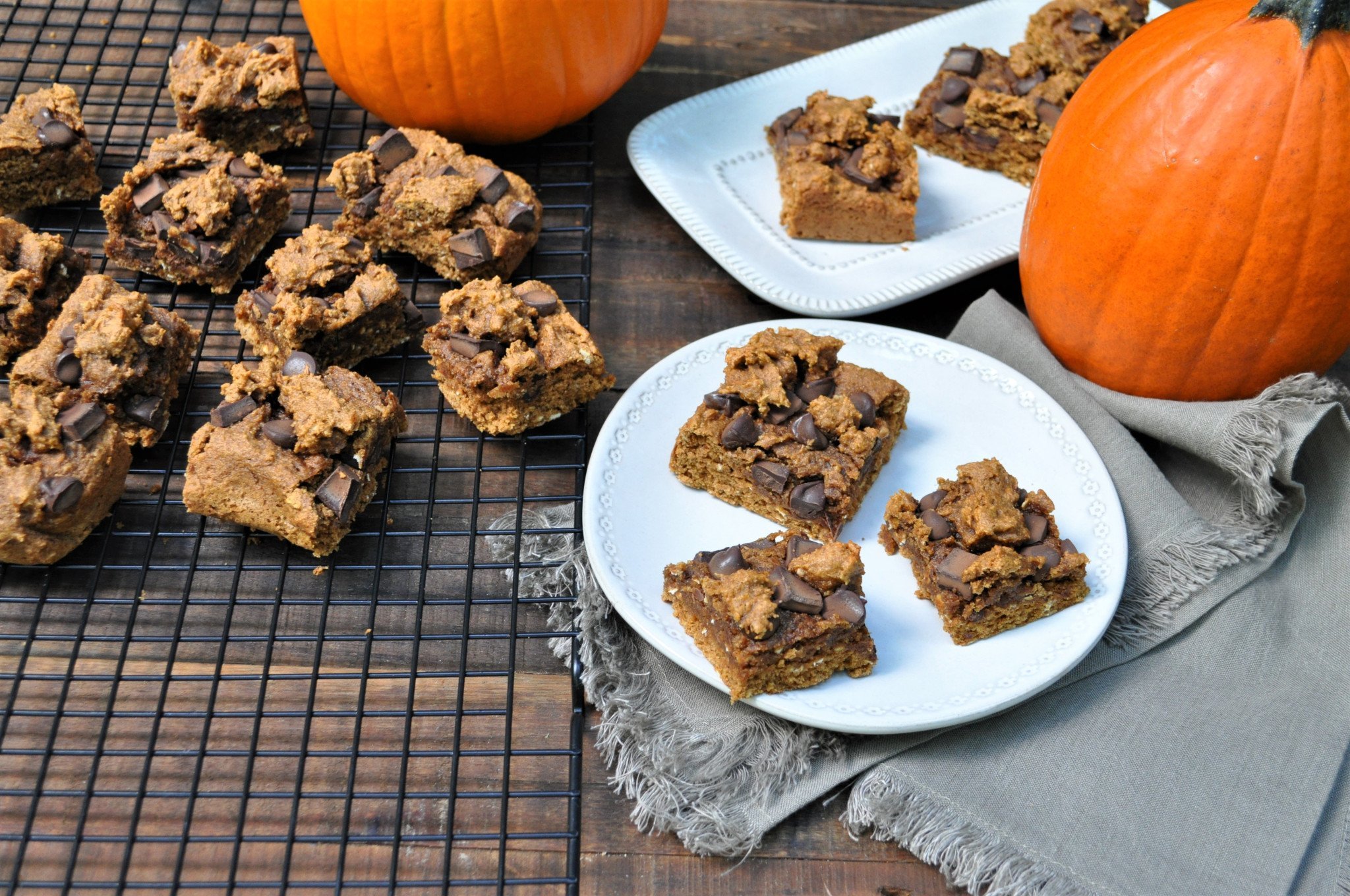 Pumpkin Almond Butter Cookie Bars — Featherstone Nutrition