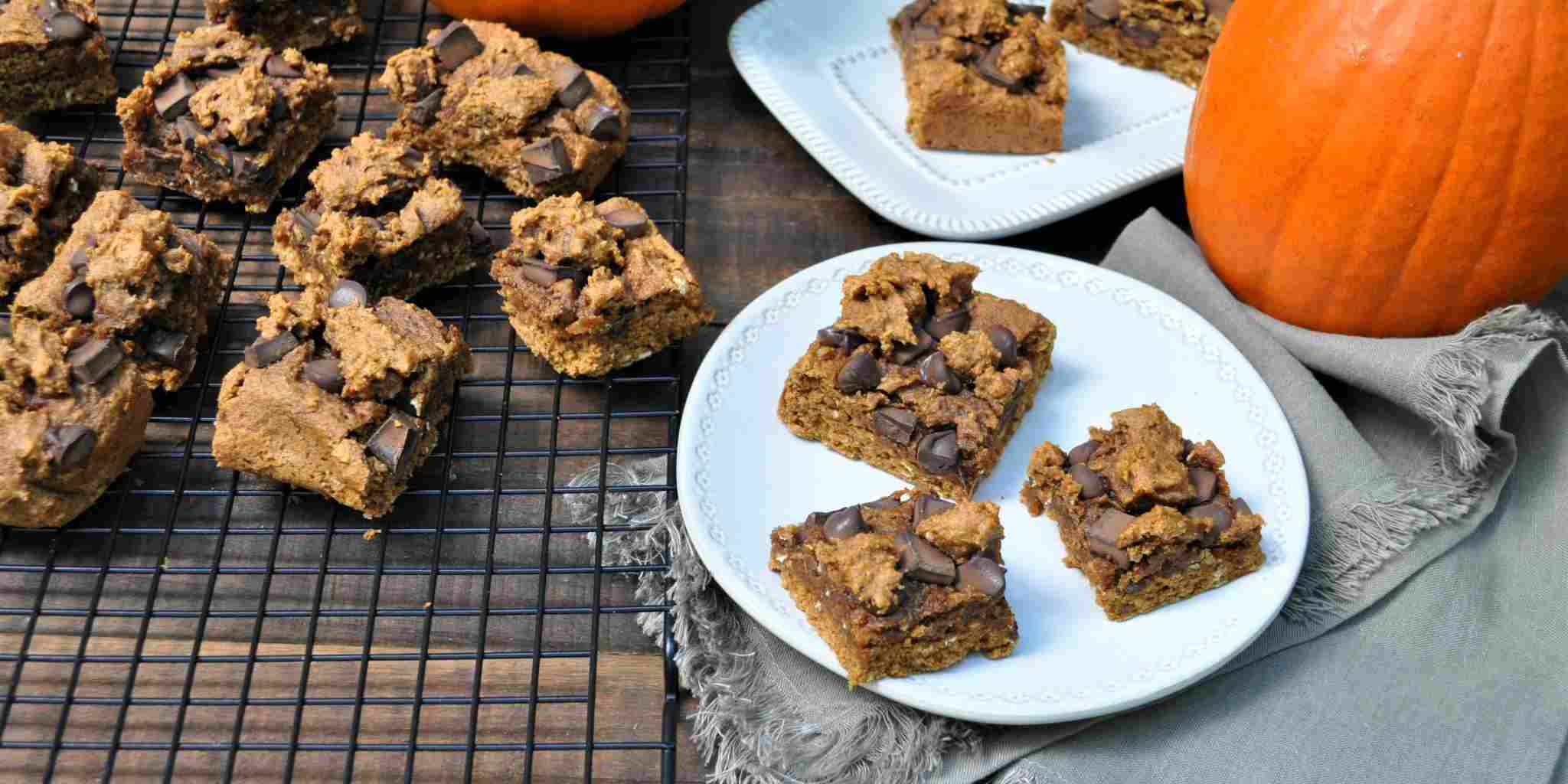 Pumpkin Almond Butter Cookie Bars — Featherstone Nutrition