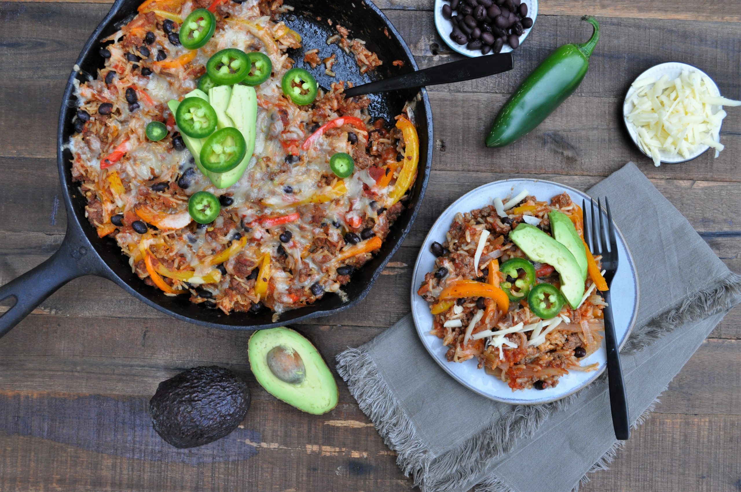 Fajita Skillet One Pan Meal Prep — Featherstone Nutrition