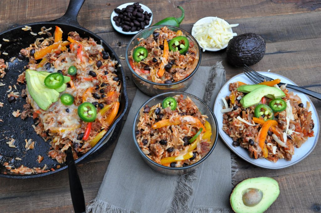 Fajita Skillet One Pan Meal Prep — Featherstone Nutrition