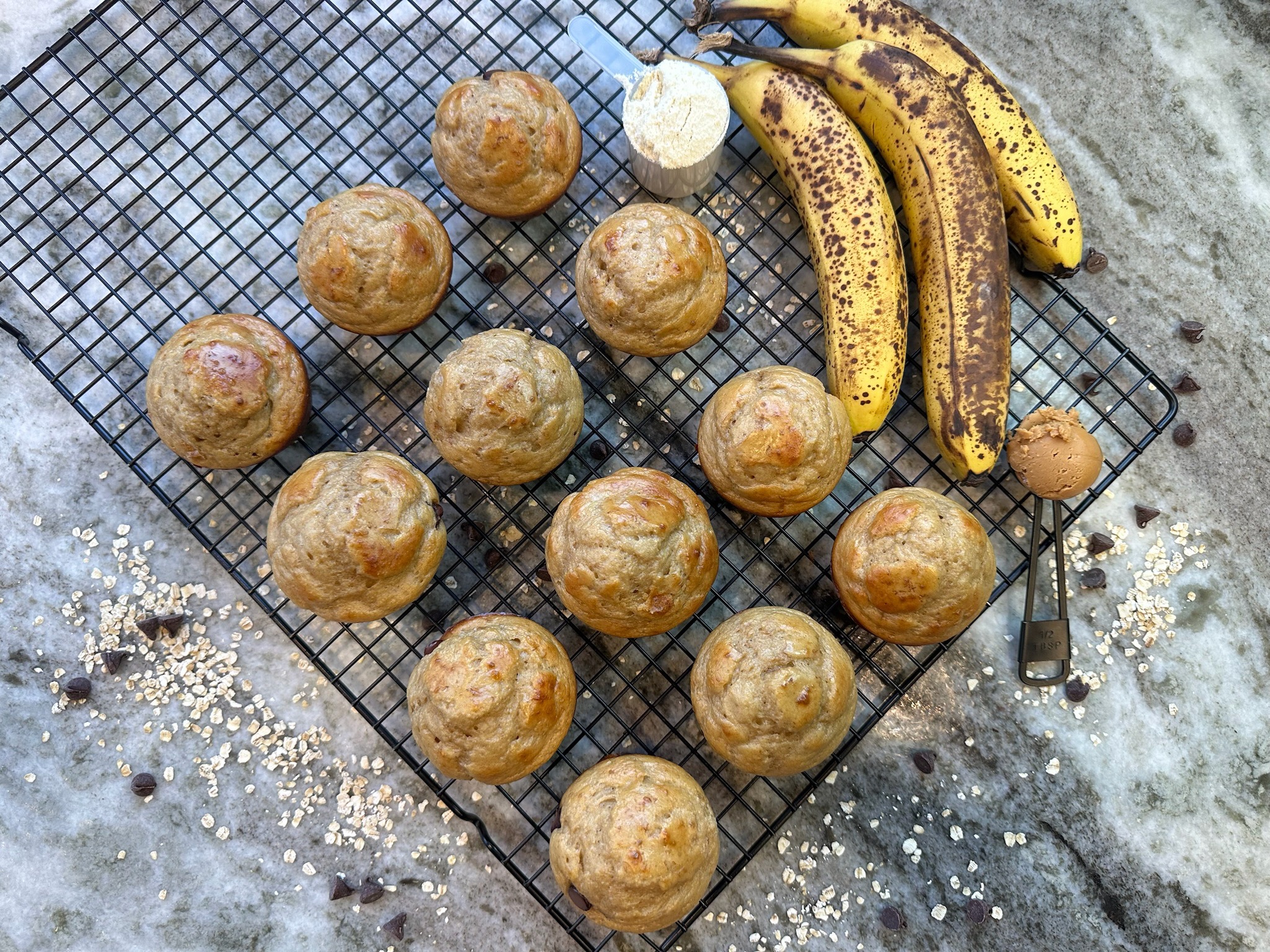 Peanut Butter High Protein Blender Muffins — Featherstone Nutrition
